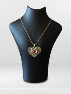 Silver Plated Antique Heart Necklace
